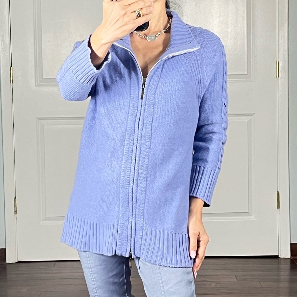 IN CASHMERE by colour works 100% cashmere zip up sweater - Picture 4 of 11